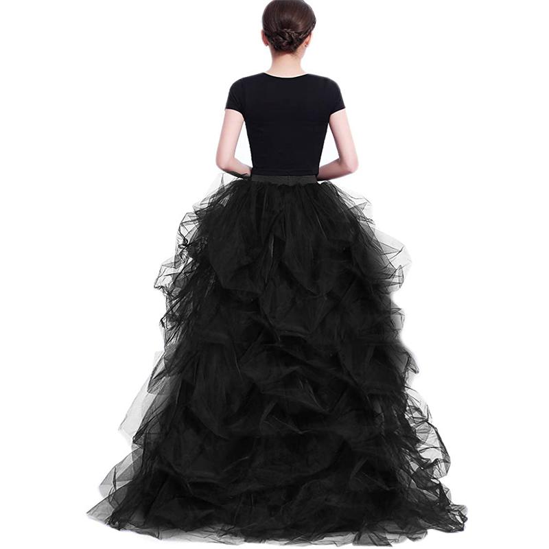 Women's High-waisted Elastic Waistband Casual Mesh Puff Skirt