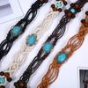 Versatile Braided Waist Belt Bohemian Dress Chain Waist All-Matched Woven Belt  Women