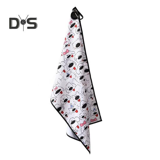 Ręcznik golfowy magnetyczny z klipsem Chłonny waflowy ręcznik golfowy z mikrofibry z magnesem do mocnego trzymania na torbach golfowych, wózkach, kijach