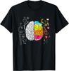 Kunst Gegen Wissenschaft Gehirnspaltung Buntes Grafik-T-Shirt Herren Damen Student Lehrer Freizeit-T-Shirt