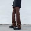 High Street Vintage Braune Bootcut-Hosen Herrenbekleidung Amerikanisch Locker Frühling Herbst Neue Modische Grobe Webkante Basic-Jeans