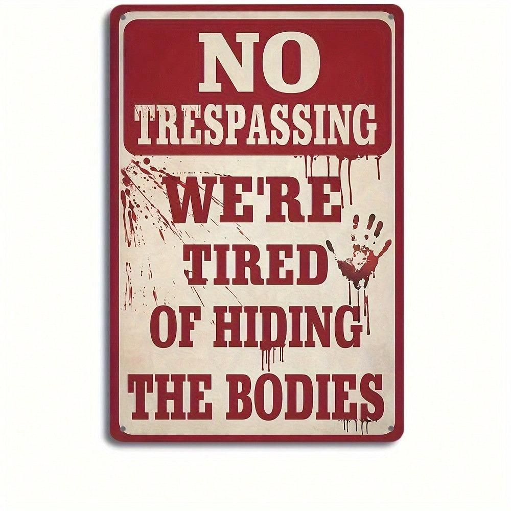 Funny Vintage No Entry Tin Sign Metal Wall Decor 8x12 Inch Man Cave Bar Garage Art