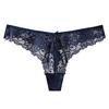 Women's Lace Thongs Sexy T Back Low Waist See Through Bikini Panties Seamless Stretch No Show Underwear