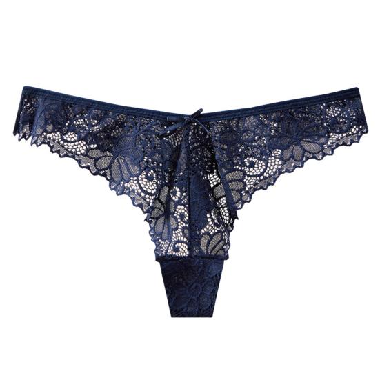 Women's Lace Thongs Sexy T Back Low Waist See Through Bikini Panties Seamless Stretch No Show Underwear