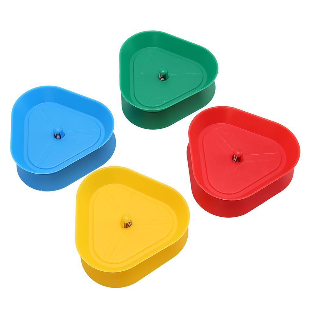 Triangle Shaped Cards Playing Holder 4 Colors Round Edge Spring Design Poker Holder for Adults Children