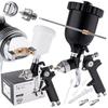 Set Of 2 Hvlp Paint Guns 3 Nozzles 0.8 1.4 1.7Mm
