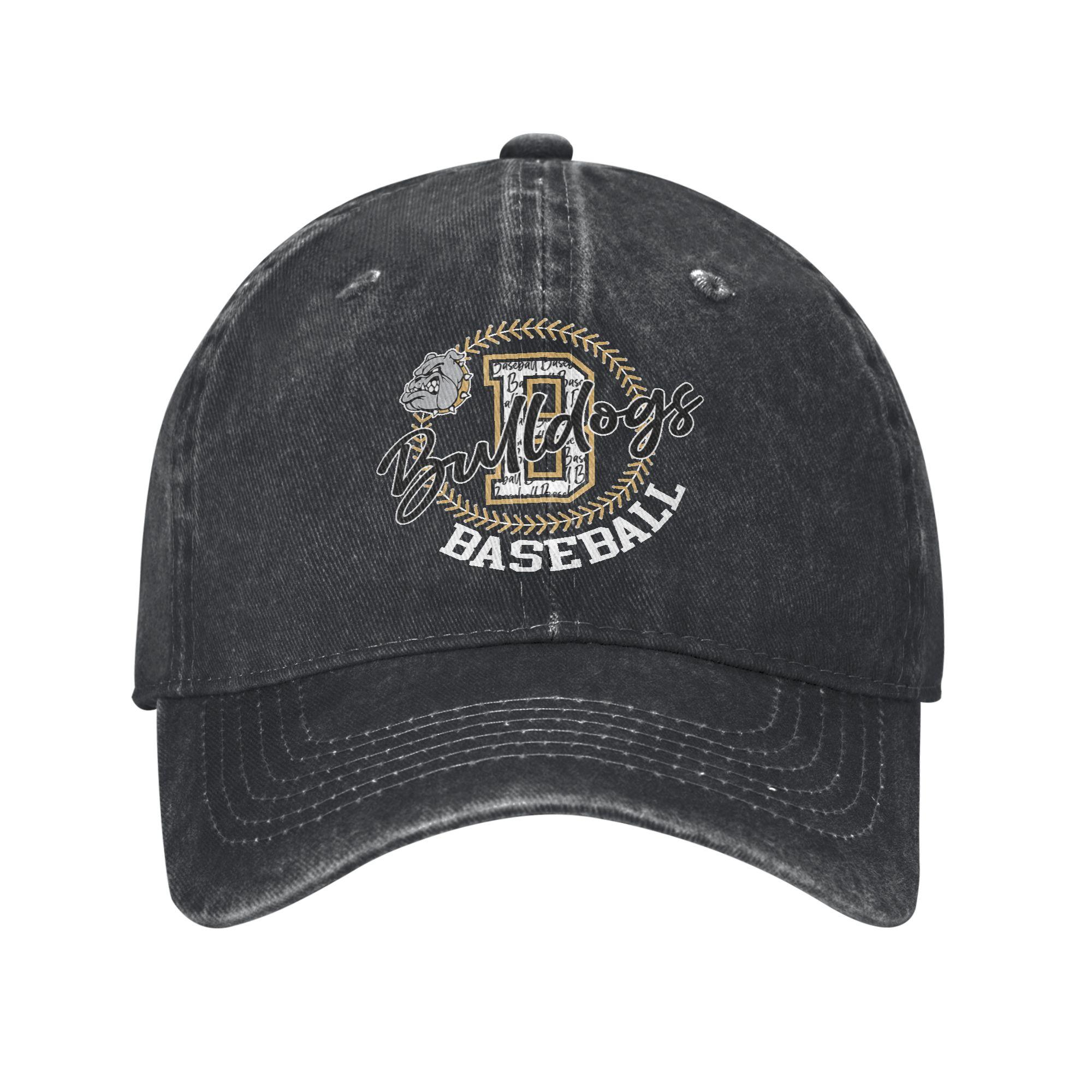 Gold Bulldogs Baseball Laces Game Day School Spirit Bulldog  Fashion Baseball Cap Hats Visor Protection Snapback Cotton Gorras Adjustable