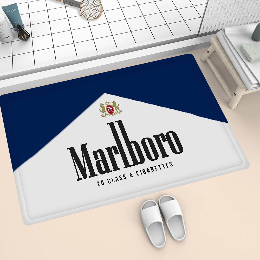 Alfombrillas Retro M-Marlboro Antideslizantes Absorbentes de Agua Cojín Largo para Dormitorio Alfombras Domésticas