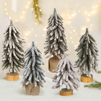 1PC PE Christmas Decor Mini Christmas Tree Mini Christmas Tree PE+Cloth Holiday Tabletop Decor PE Christmas Tree