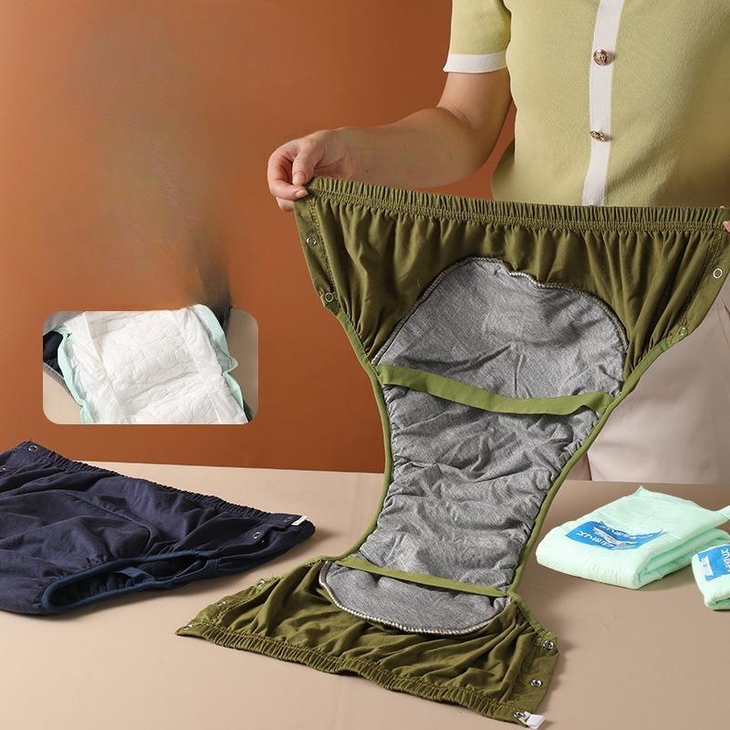 Reusable Leak-Proof Incontinence Underwear for Adults - Washable Cotton Blend Protective Briefs