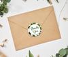 Darling Souvenir Personalized Floral Border Elegant 1.6 Inches Round Thank You Stickers DIY-45
