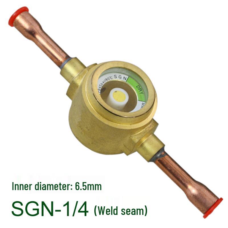 SGN-1-4 ODF Sight Glass for Air Conditioner Refrigeration, 6.5mm Inner Diameter, 1 Piece