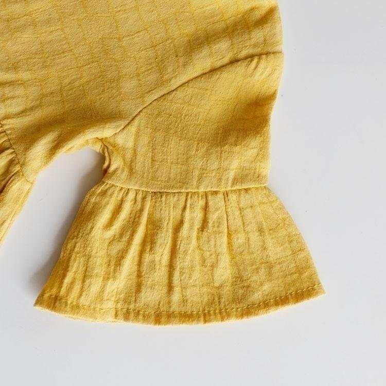 Flaer Sleeve Spring Summer Girls Tops Blouses Cotton Casual Kids Girl Shirts Clothes