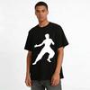 Chinese Kung Fu Print Casual T-Shirt Unisex Loose Breathable Top Pure cotton T-shirt