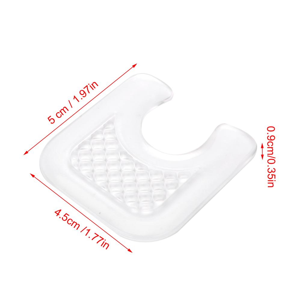 5 Pair of Multifunction Gel Transparent Heel Cushion Non Slip Pain Relief Foot Pads Shoe Insoles