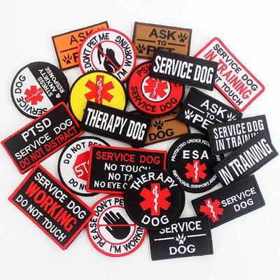Service Dog Patches Badges for DOG PET Do Not Touch In Training Security Vests Harnesses Embroidery Stickers