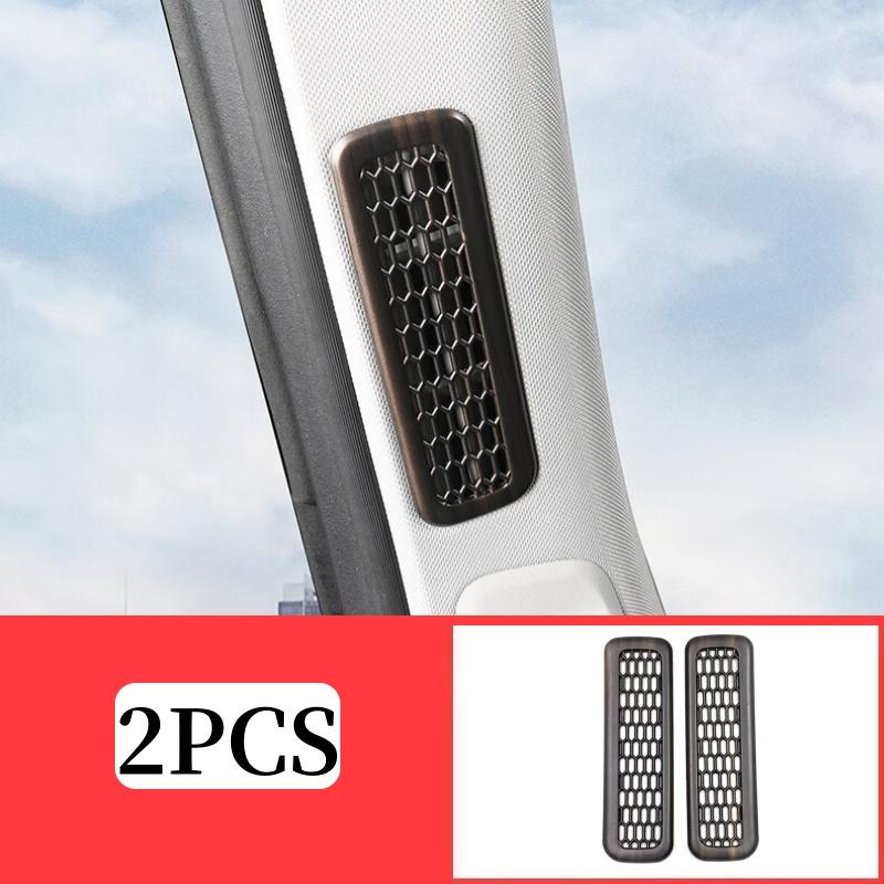 For Xpeng G9 2022 2023 2024 Accessories ABS Carbon fiber wood grain Car Front A Center Pillar Side Air Vent Outlet Cover Trim