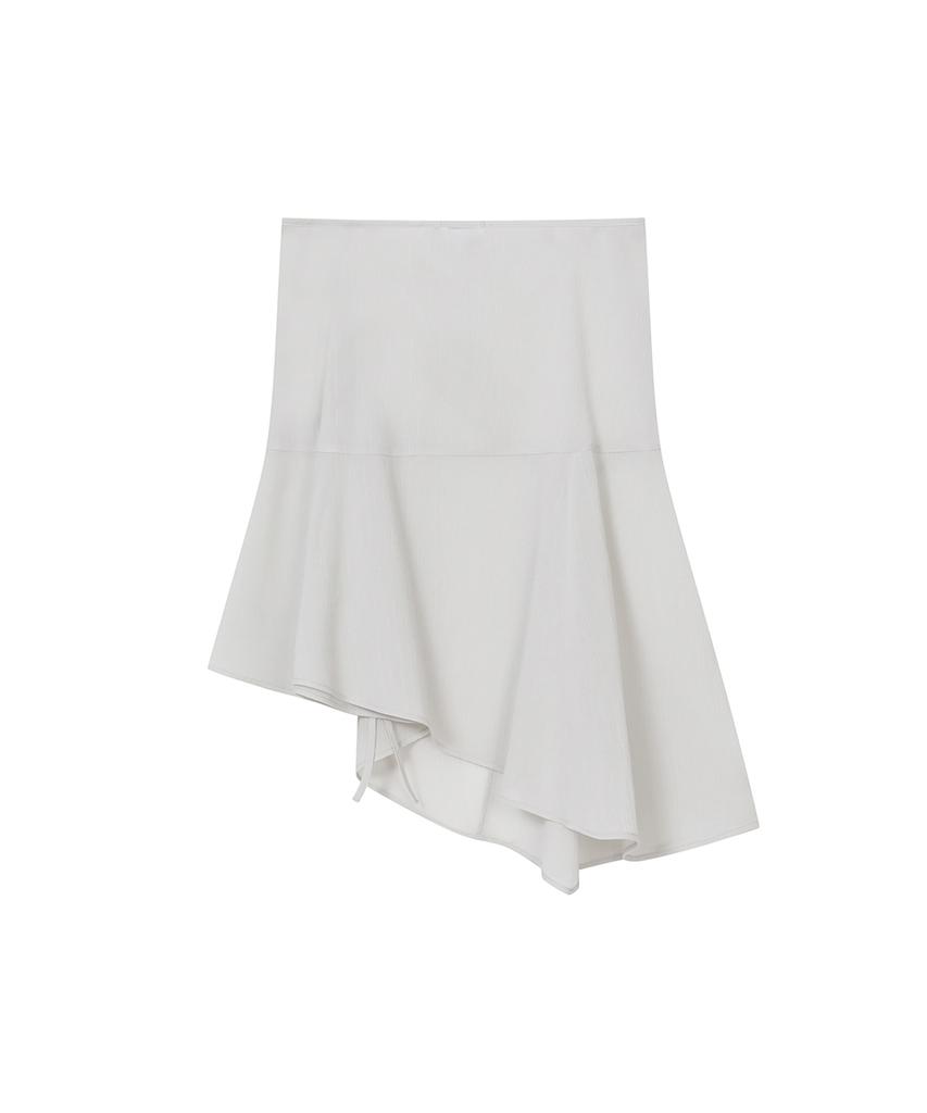 MISEKI SEOUL String Sheer Layered Skirt Gray