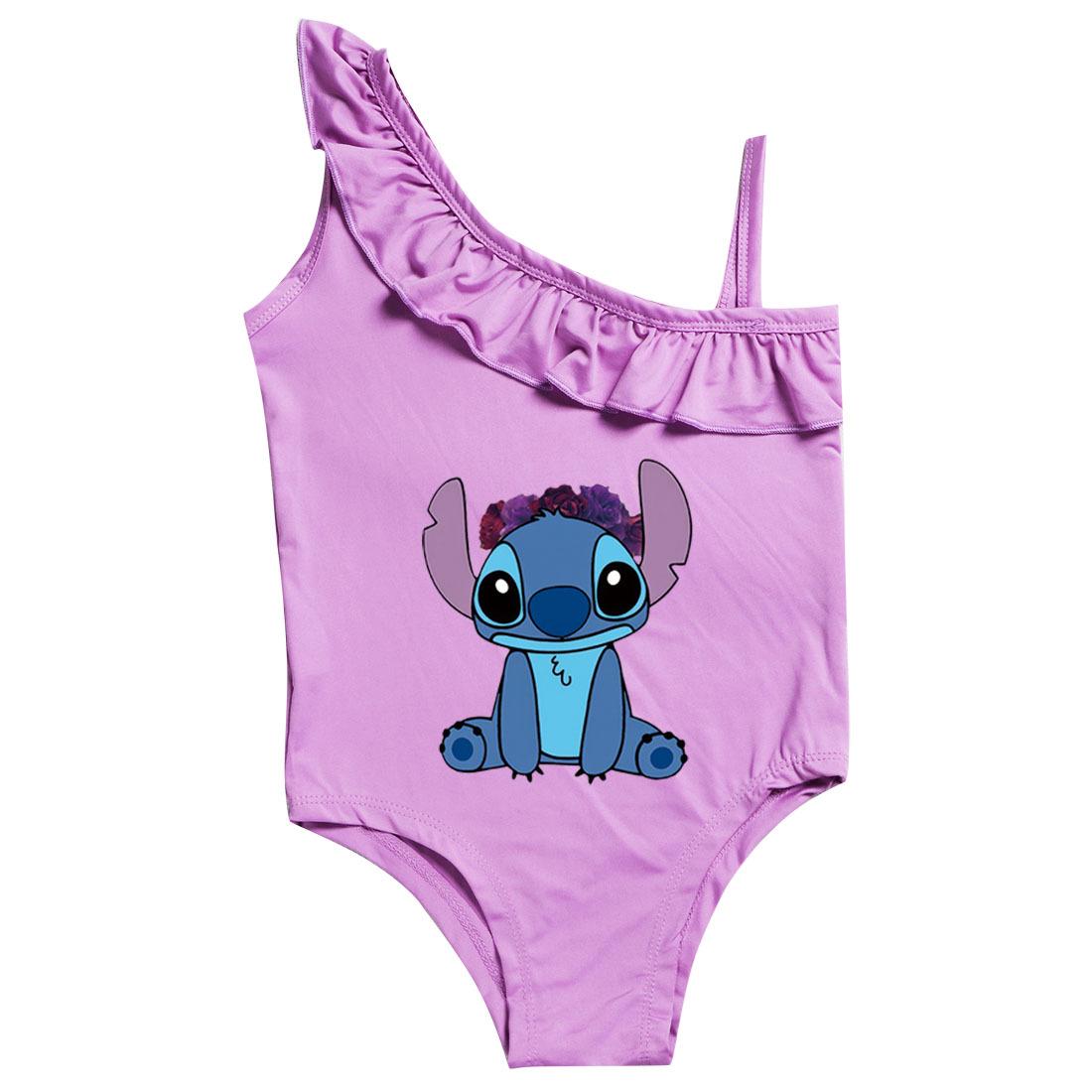 Lilo & Stitch Star Baby Cartoon Print Children s Clothing Size 130 фиолетовый