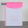 Flip-top Document Folder 3Pcs 11 Hole A4 File with Snap Button, Colorful Organizer, Department Horizontal & Vertical Transparent Label Slot,