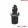 AN3/AN4/AN6/AN8/AN10/AN12 To 1/8" / 1/4" 3/8" 1/2" 3/4" 1"NPT Straight Fuel Hose Adapter Pipe Thread Fitting Black