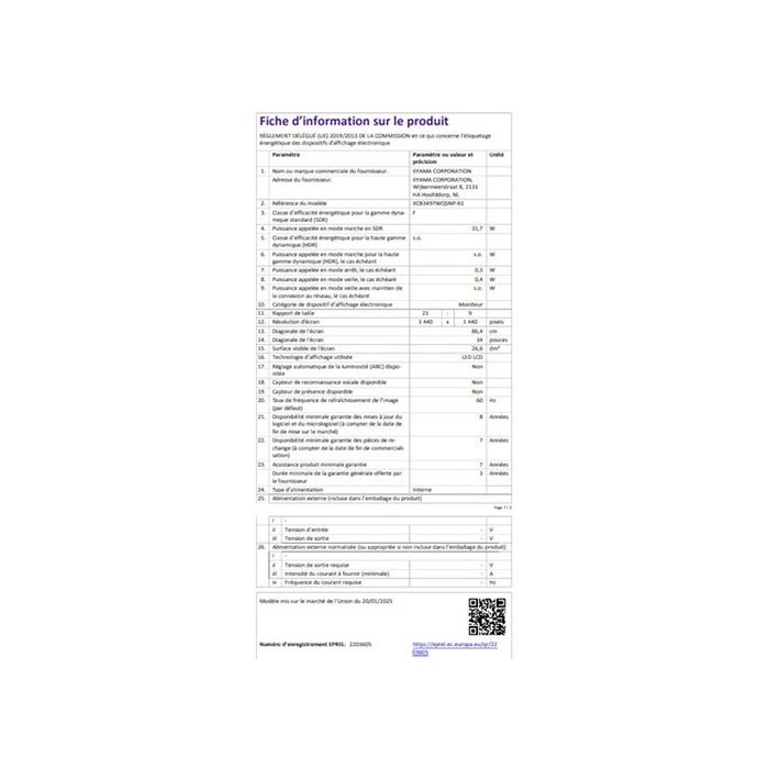 Iiyama prolite xcb3497wqsnp-b