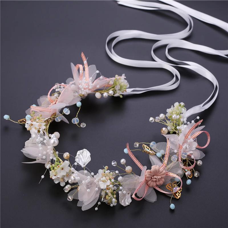 Kinder Prinzessin Kranz Floral Perle Band Stirnband für Mädchen