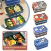 Double-layer Student Lunch Box With Seasoning Box  Worker Microwave Heating Lunch Box Student Special Compartment Lunch Box
