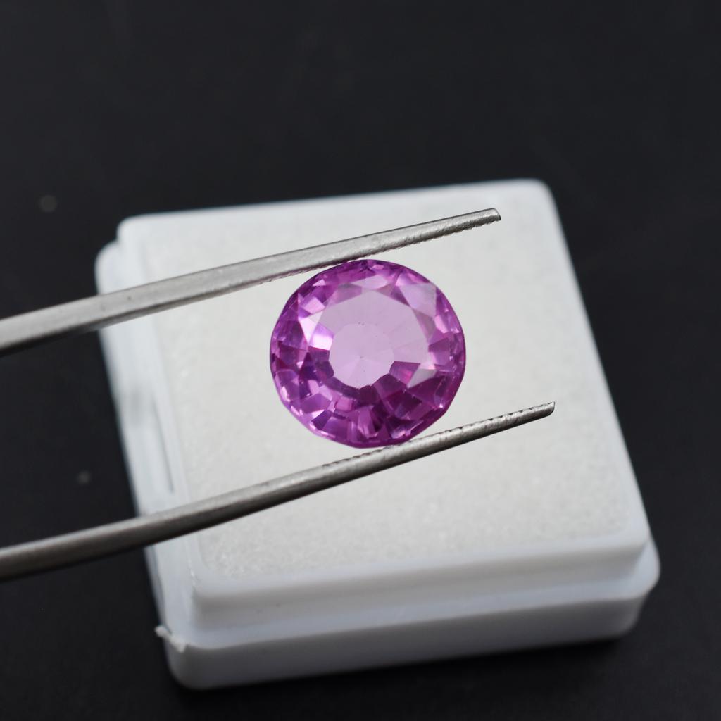 Extremely Rare Pink Sapphire Round Cut 6.55 Ct NATURAL CERTIFIED Loose Gemstone ay-598-h
