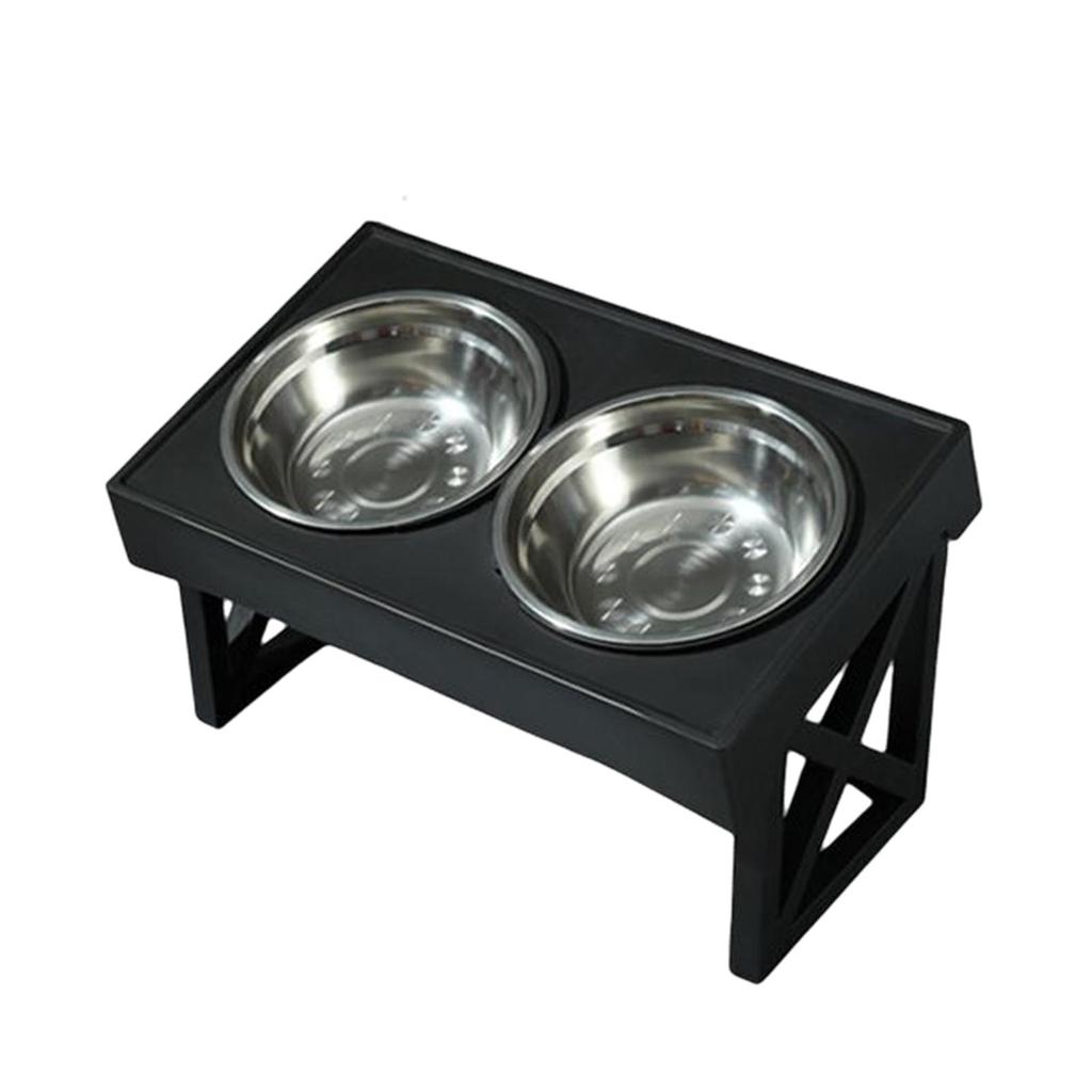 Raised Bowls Adjustable Height Dispenser Removable Slow Feeder Waterer Dog Bowls Stand for Pet Supplies