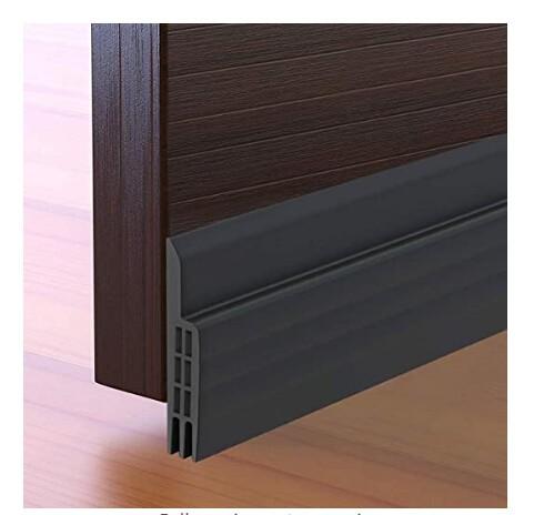 Silicone Sealing Strip Self-adhesive Door Bottom Seal Adhesive Glass Door 1M чёрный