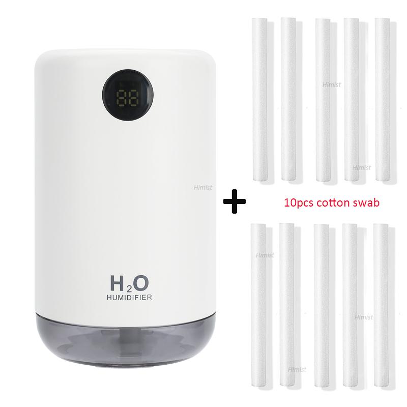 Drahtloser Ultraschall-Luftbefeuchter 500 ml, 2000 mAh, tragbarer Aroma-Wassernebel-Diffusor, Akkulaufzeit anzeigen, Aromatherapie-Humidificador