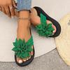 Fingered Flip Flops, Women's, Plus Size, Floral, Flat Bottomed Slippers, Sandals, Summer New Styles, Couple Sandals