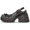 X SIMONE ROCHA Ballerina Platform Klompen Dames Donker Koffie 211079-206