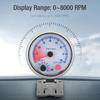3.75"" Car Universal Silver Tachometer Gauge Blue Inter Shift Light 0-8000 RPM