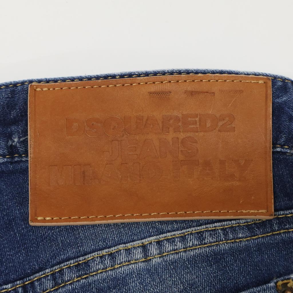 Dsquared2 S75LB0522 Jennifer Stretch Cut-Off Denim Bottoms 34 blueUsed