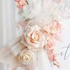 2 Pcs Wedding Sign Flower Swag Artificial Arch Backdrop Garland for Ceremony Party Entrance Welcome Easel Door Floral Wall Home Entryway Outdoor Decor