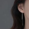 Korean 2025 Trendy Long Wire Tassel Thread Chain Butterfly Earrings For Women Girls Cute Elegance Fashion Gift Shining Earrings