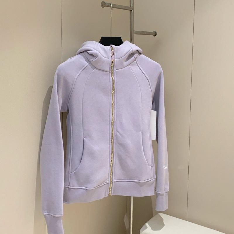 Autumn women's full zipper slim fit hooded fleece sweater casual outdoor slimming sports jacket