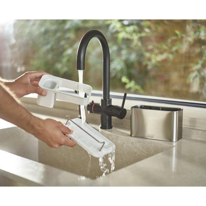 Organiseur Évier - Joseph Joseph - Surface - Acier Inoxydable - Antidérapant - 3 Compartiments