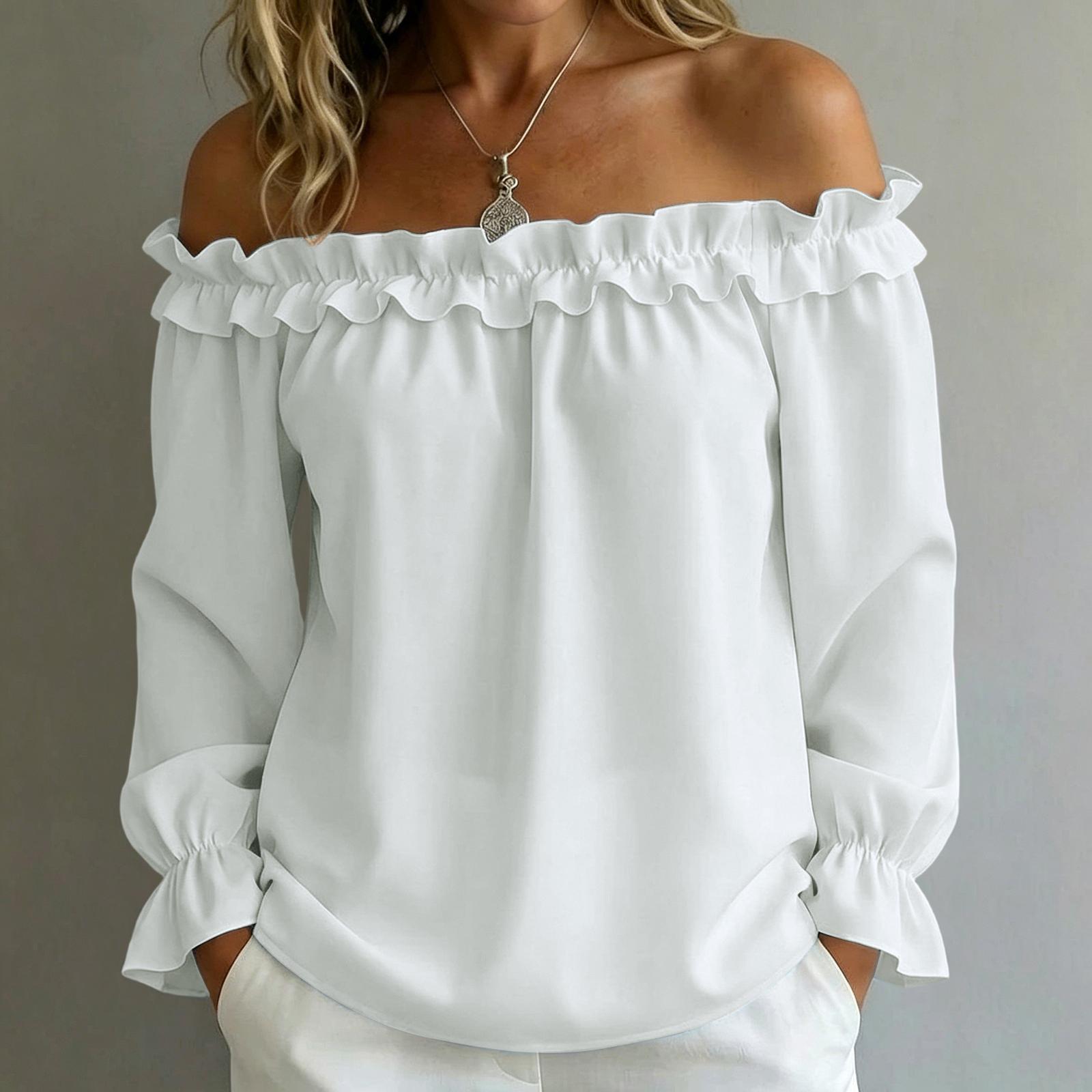 Women s Color Off-Shoulder Blouse XL