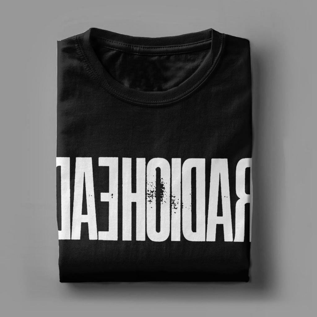 Męski T-shirt Radiohead Bawełniana Odzież Vintage Krótki Rękaw Okrągły Dekolt T-shirty Koszulka dla Dorosłych