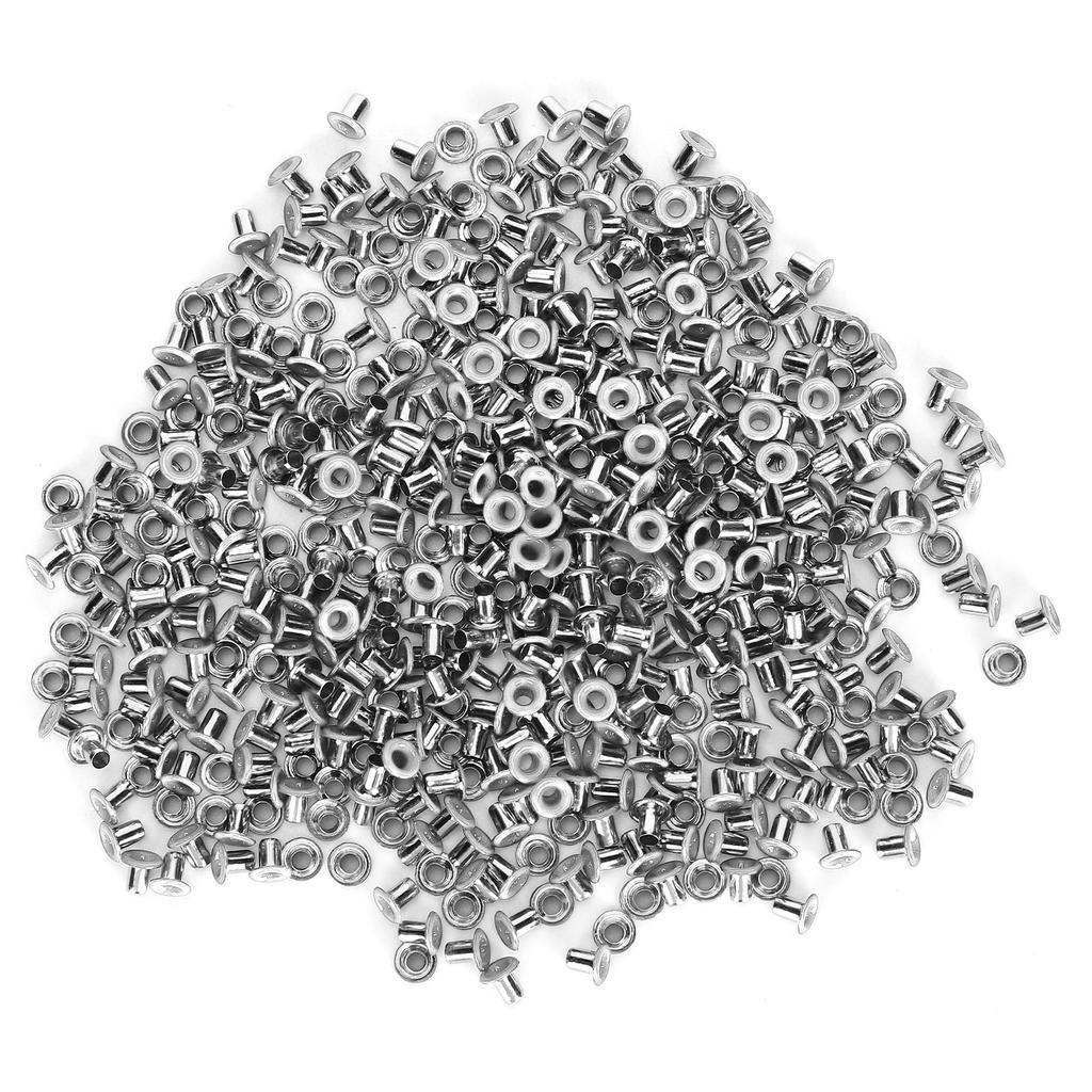 500 Stück Messingösen, 2 mm Innenloch, bunte Ösen, Set für Kleidung, Schuhe, Taschen, DIY-Handwerk, weiß