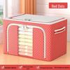 Foldable Oxford Cloth Storage Box with Steel Frame - Large Capacity for Clothes and Quilts