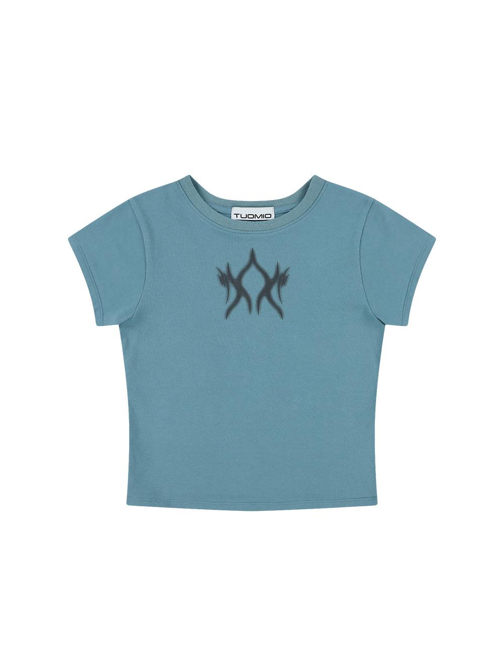 Tuomio Flame Baby T-Shirts [Dusty Blue] 1