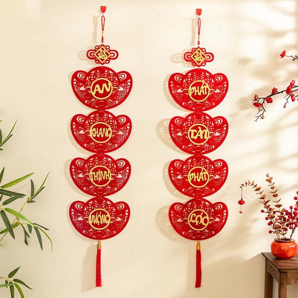 Traditional Vietnam Lucky Ornament Blessing Fu Character Pendants  Home Decorations
