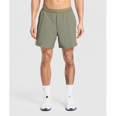 Land To Water 6  Shorts Base Green A5a6i Ech1