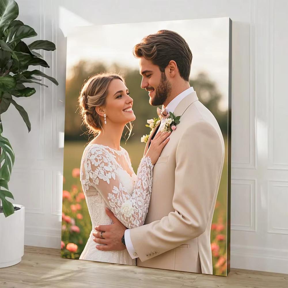Custom Canvas Painting Wedding Family Life Photos Personalized Posters Wall Art Custom Holiday Birthday Gifts Room Decor