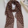 Plaid Long Neck Scarves Summer Polka Dots Korean Summer Long Scarf Light Hair Band Breathable Aesthetic Neck Accessory Gift