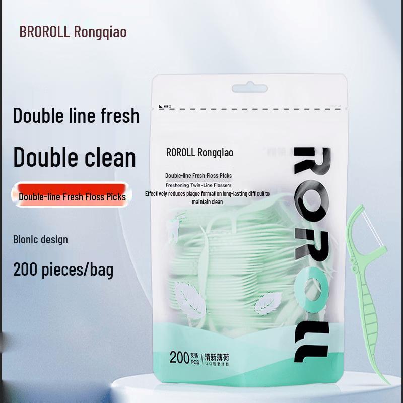 Rongqiao Fresh Mint Dental Floss Picks